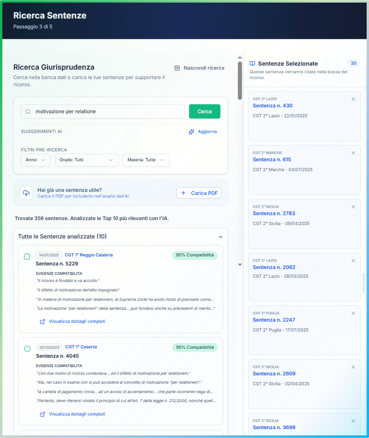 Giurisprudenza mirata e compatibilità